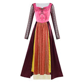 Hocus Pocus Sarah Sanderson Cosplay Costume Female Long Dress Halloween Carnival Suit